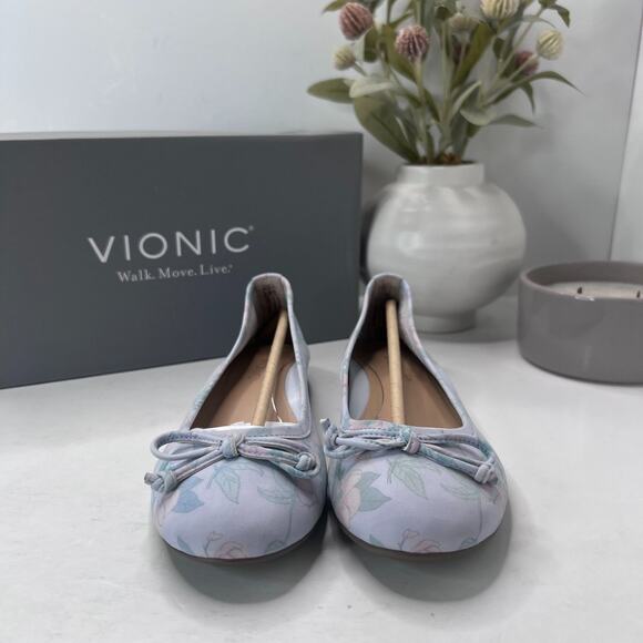 Vionic Callisto Ballet Shoes H7709L1400 Arctic Ice Botanic Women's 5M NWB - Picture 2 of 10